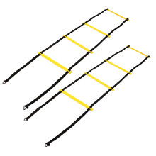 2 piezas de escalera de agilidad de 42 cm PP/nylon amarillo-negro