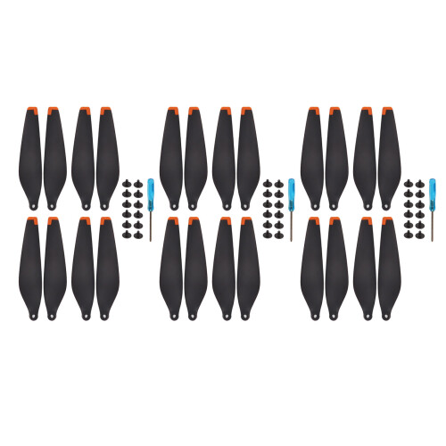 24 Stück Propellerblätter Mini3Pro 75x17mm 44g Schwarz/Orange 1