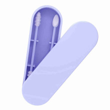 Silikon-Wattestäbchen, wiederverwendbar, blau, 9,5  3  1,5 cm Box