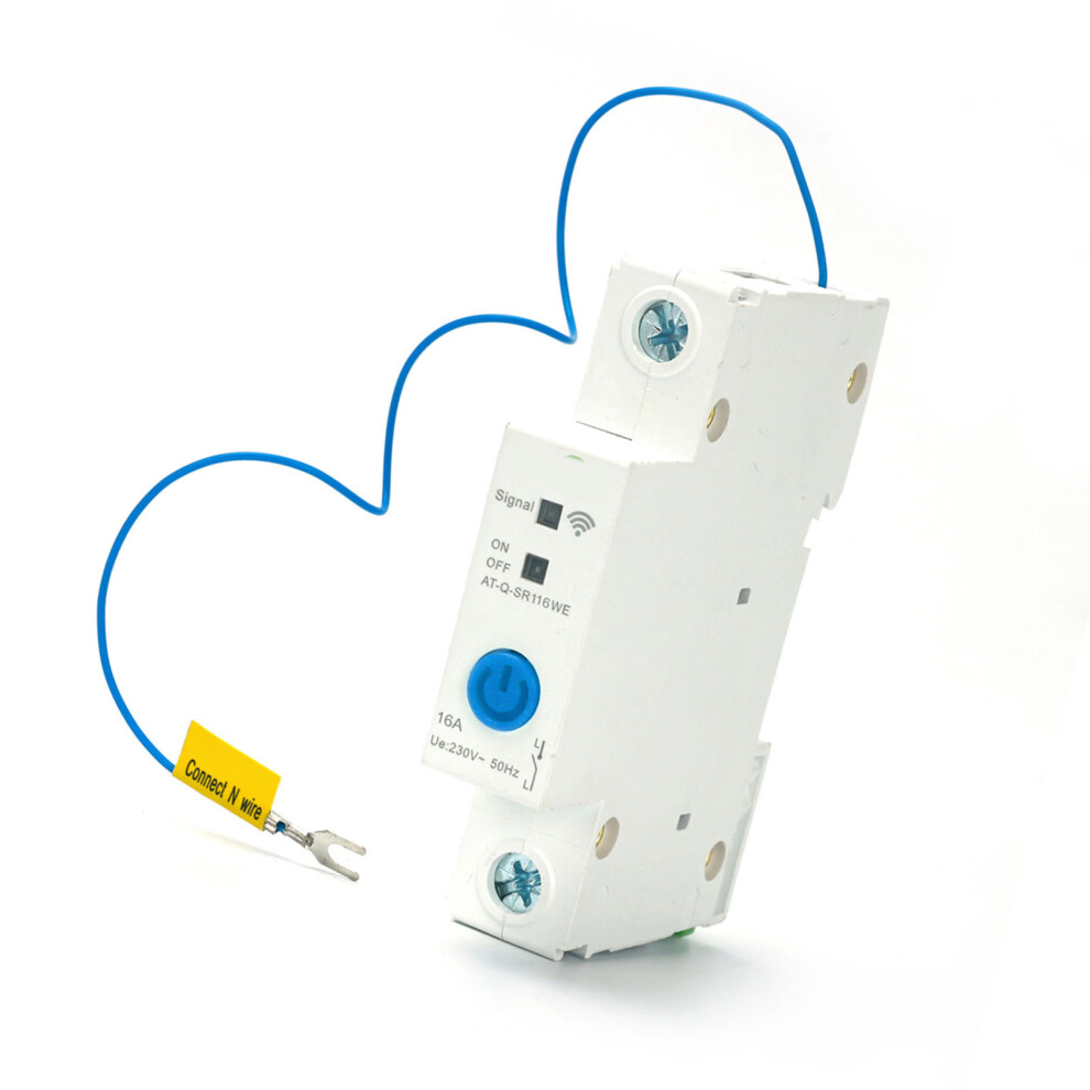 Wifi 16A 1P Circuit Breaker Din Rail Switch 18X89x66mm 8241339673745