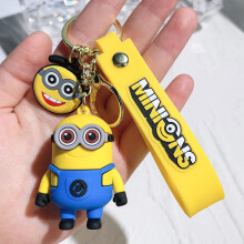 (9)Despicable Me Minions Schlüsselanhänger Silikon Puppe Auto Schlüssel Zubehör PVC Geschenk Cartoon
