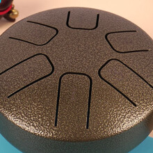 3.8 Inch Green Bronze Tongue Drum 6 Note Mini Ethereal Percussion Toy
