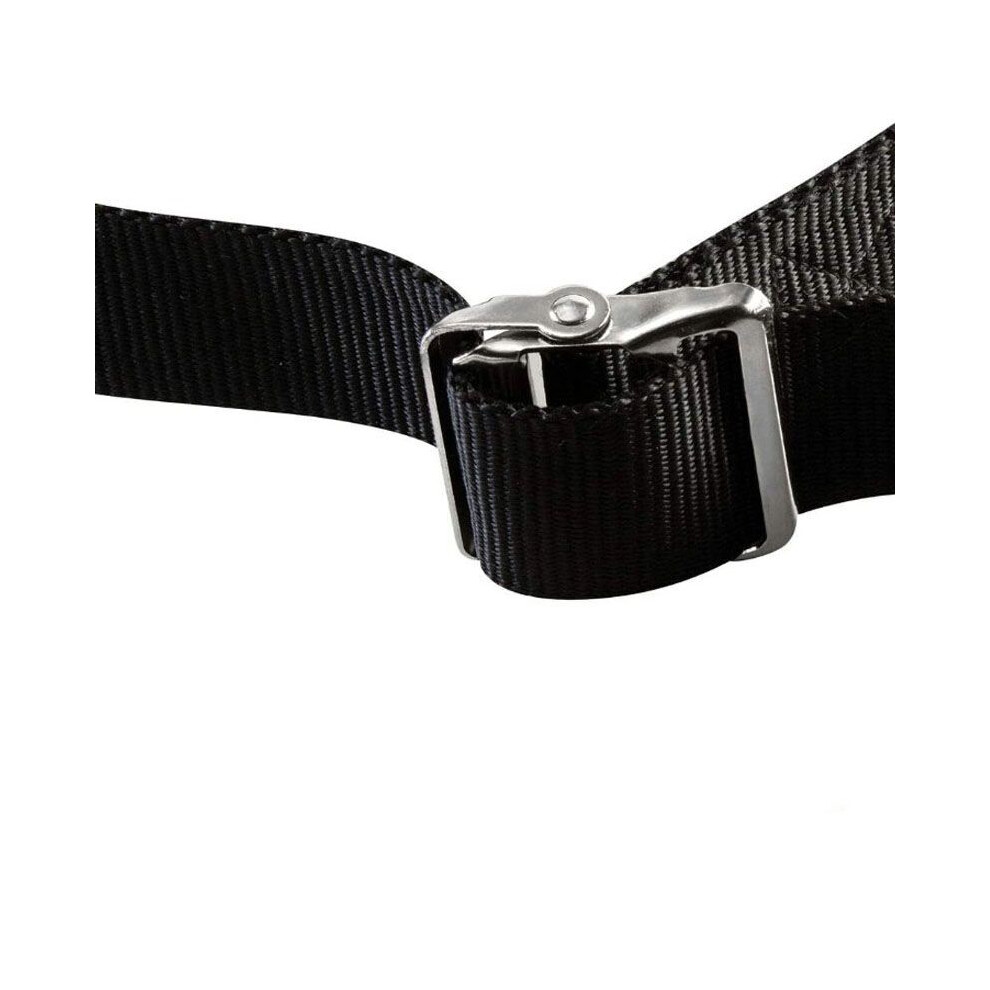 Reinforced Lumbar Support Band - Soft Nylon Black for Back Relief