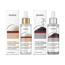 Rice Exfoliating Ampoule Duo: White Rice Ampoule+Black Rice Ampoule Soft Exfoliating Face and Body Scrub Dead Skin Cells, Blackheads Remover for All S