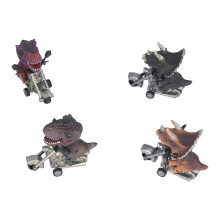4Pcs Dinosaur PVC Motorbike Toys for Kids, Home Decor, Pull Car