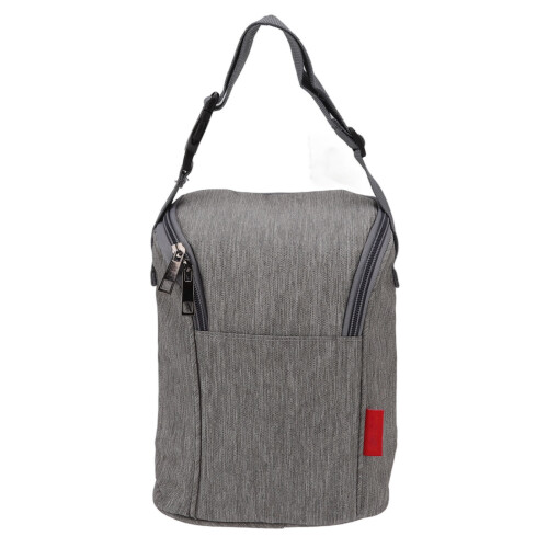 Graue Nylon-Babyflaschen-Tasche mit Thermoisolierung 1