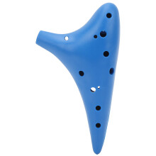 Blue 12 Holes Plastic Ocarina Wind Instrument - Portable for Beginners & Expert