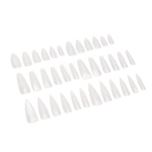 360pcs Clear Long Coffin Almond Stiletto False Nail Tips