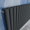 (600x590mm Double Horizontal) SIMPLE BATHROOMS Anthracite Oval Column Radiators 5