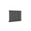 (600x767mm Single Horizontal) SIMPLE BATHROOMS Anthracite Oval Column Radiators 4