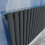 (600x1180mm Single Horizontal) SIMPLE BATHROOMS Anthracite Oval Column Radiators 5