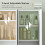 Homcom HOMCOM Bathroom Mirror Cabinet with 4 Adjustable Shelves, White 5