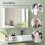 Homcom HOMCOM Bathroom Mirror Cabinet with 4 Adjustable Shelves, White 6