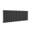 (600x1593mm Double Horizontal) SIMPLE BATHROOMS Anthracite Oval Column Radiators 4