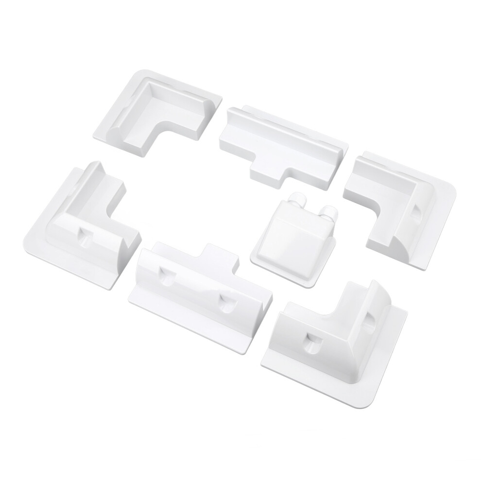 White Abs Solar Panel Mounting Brackets 7Pcs No Drill For Rv/Yacht 7611339705530