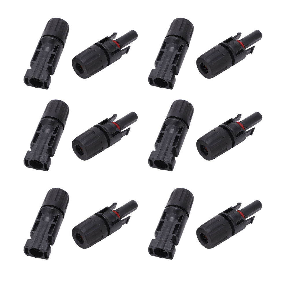 12Pcs Solar Pv Connector Set 1000V 30A Ip67 Tinned Copper Pins 5081339709555