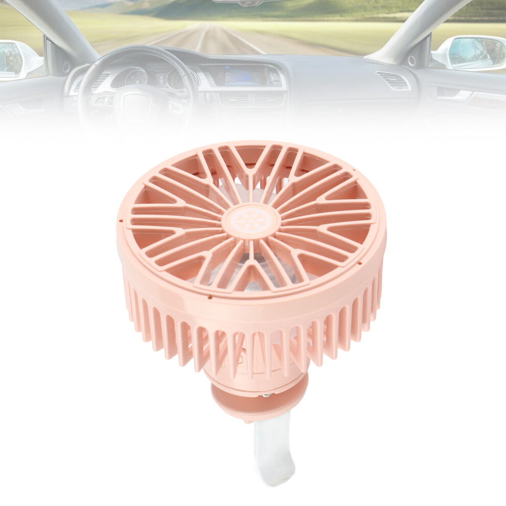5V Usb Car Fan 360 Rotation Portable Air Circulator For Car Truck Suv Pink 4601339712525