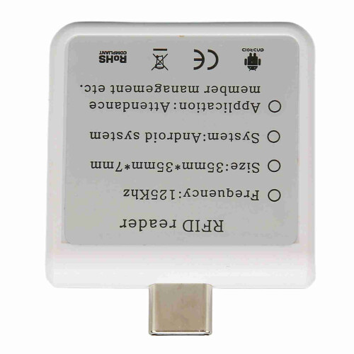 RFID-Kartenleser Typ-C 125 kHz 0–80 mm Weiß EM4100 2