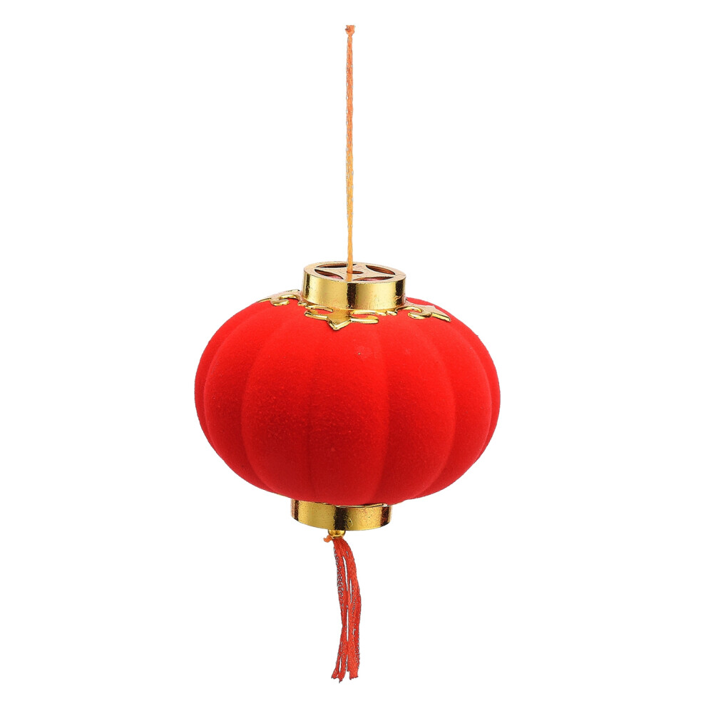 Handcrafted Round Small Lantern for Tent RV Courtyard Terrace in Red