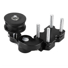 Bullone tendicatena in alluminio per moto nero Strumento per rullo di regolazione automatico