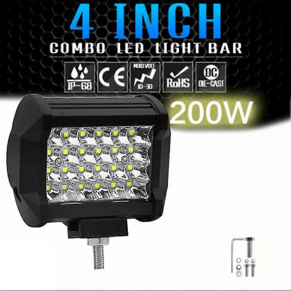 4inch 72W 12V 24V LED Car Working Light Spotlight Off-road Driving Fog Lamp Auto Truck Boat Universal Headlight 6000K 20000LM-image-OPC-PJJNC68-NEW