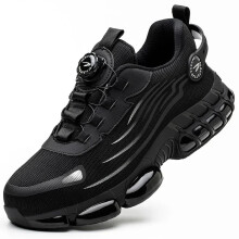 (Black, 37 (4 UK)) Mens Steel Toe Cap Shoes Safety Trainers Work Boots Womens Lightweight Fashion