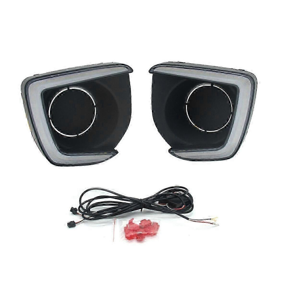 LED Daytime Running Lights for 2012-2018 DRL Turn Signal Fog Lamps,White+Yellow+Blue Light-image-OPC-PJJNDJJ-NEW