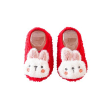 (Red A, XL?3-4 Years-15cm?) Kids Baby Infant Toddler Anti-slip Floor Slippers Socks Girls Cotton Boot Shoes