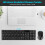 Wireless Keyboard Mouse Combo 2.4G Silent 1600dpi for Laptop 11