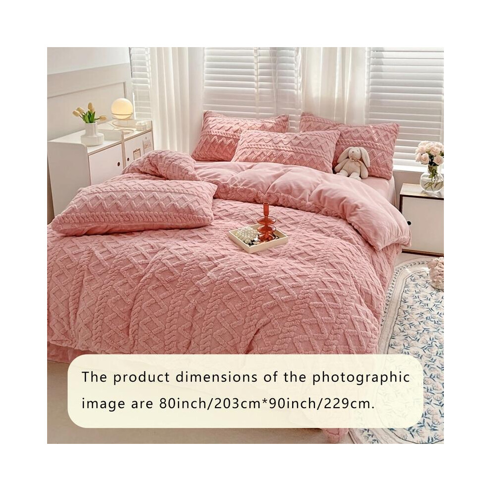 (Pink, 135*200cm) 3-Piece Bedding Set, Soft & Durable Fabric, Perfect for Bedroom Dorm Hotel Use, Ideal Gift for Holidays, Soft Bedding Sets-image-OPC-PJJNH67-NEW