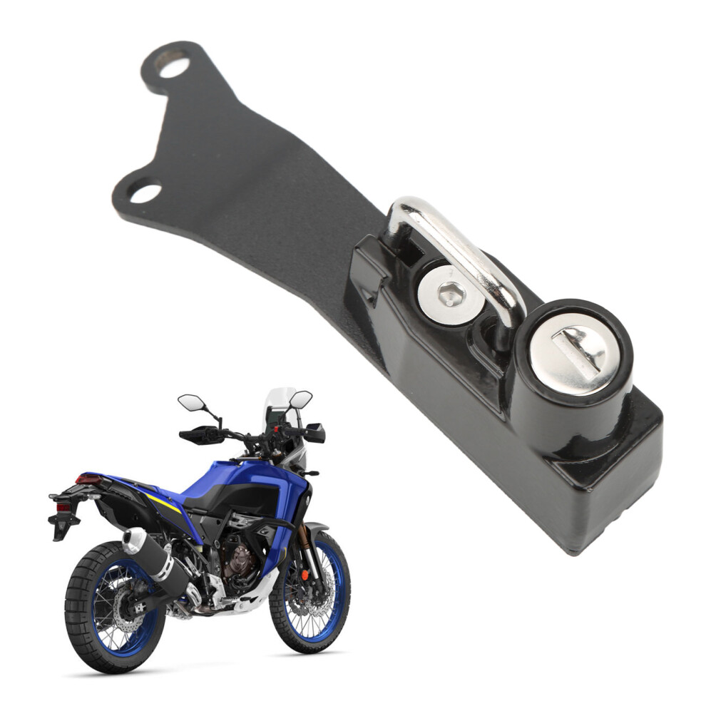 Motorcycle Helmet Lock With 2 Keys Anti Theft Fits Tenere700 Black 8721339730643
