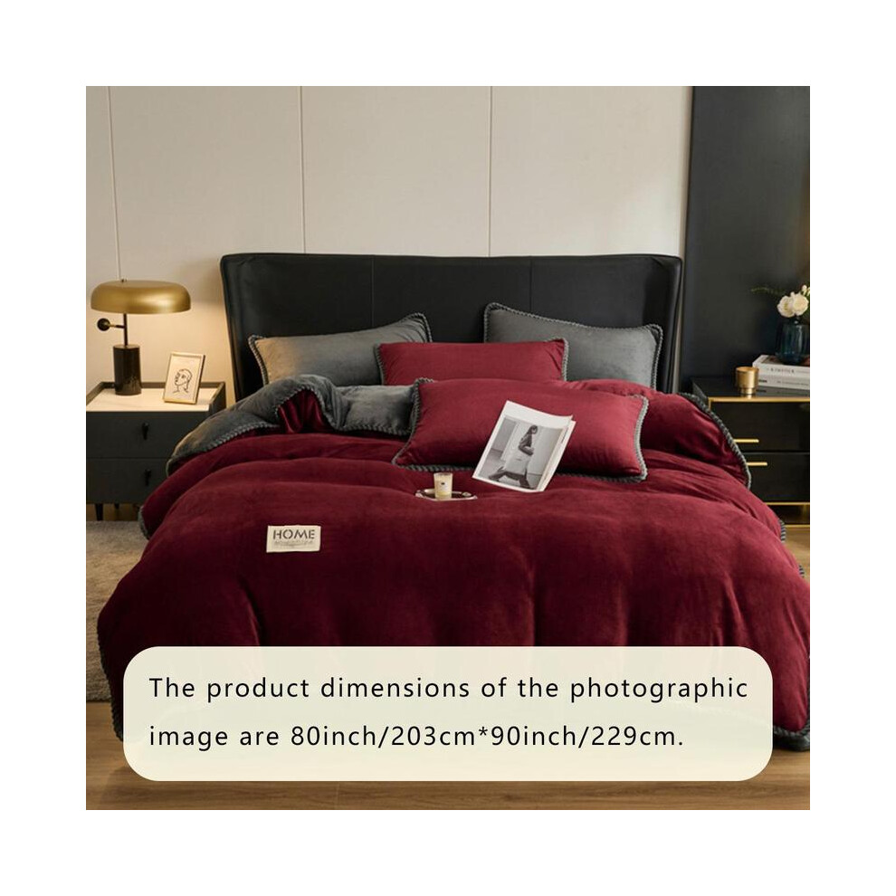 (red, US-Full: 1Duvet cover +2Pillowcase) Solid Color Duvet Cover Set, 1 Count Duvet Cover & 2 Counts Pillowcases without Filler, Soft Comfortable Bed-image-OPC-PJJNHP6-NEW