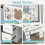 Large Dressing Table With LED Lighted Mirror 7 Drawers Makeup Vanity 9