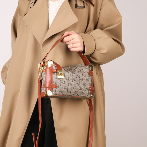 Hand-carrying box retro printed crossbody bag 2