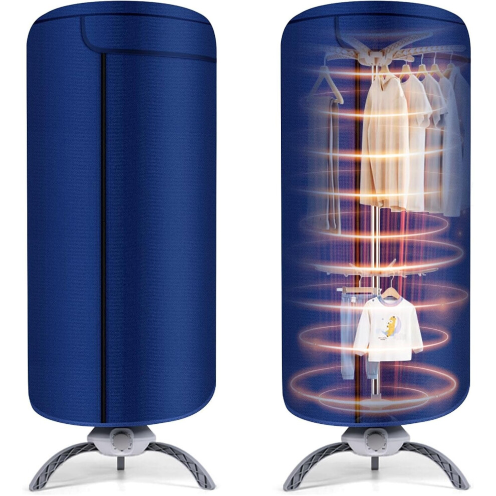 Great Uk Deals Hot Air Indoor Clothes Dryer 1000W, 12Kg Capacity, Quiet Timed Drying, Foldable Rack For Dorms & Apartments