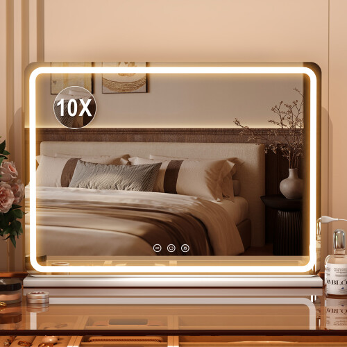80x55cm Tabletop LED Lighted Hollywood Mirror Vanity Mirror USB Port 1