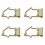 Dovetail Binder Clips 15 Stück Langgriff Eisen Gold 15