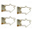 Dovetail Binder Clips 15 Stück Langgriff Eisen Gold 14