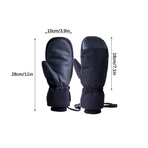Skihandschuhe 30  10,5 cm Schwarz Polyester PU winddicht 1