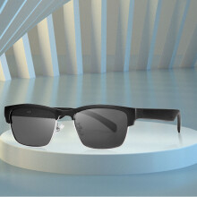 Smart Bone Conduction Glasses Silver IPX5 Stereo Long Battery Life