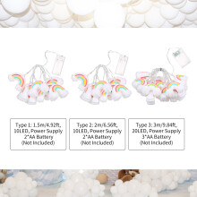 5-Fuß Regenbogen-LED-Lichterkette (1,5/2/3 m) bunt