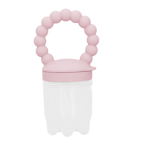 Silicone Baby Fruit Feeder Pacifier - Pink Relieves Sore Gums 1