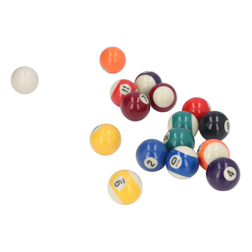 16 piezas de bolas de billar miniatura multicolor 38mm/1.50in 2