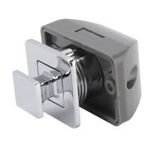 Pestillo de armario con pulsador cromado 114g 6x4.5x3cm