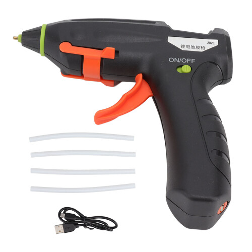 Compact Cordless 3.7V Glue Gun Set with Safety Switch & Glue Sticks 1