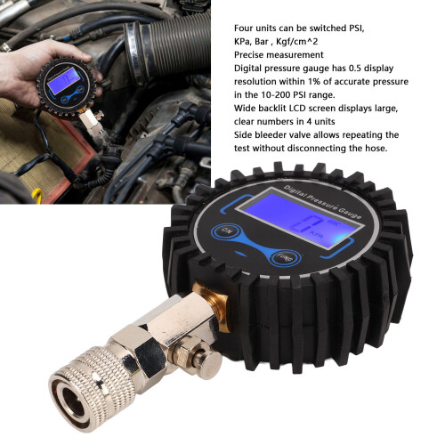 Digital Compression Tester Kit with LCD Gauge for Gasoline Engines 2
