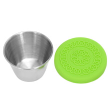 70 ml Edelstahl- und Silikon-Ölbecher – grüner Deckel