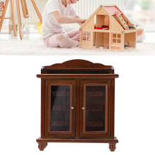 Holz-Puppenhaus-Schrank 1:12 Walnuss 10,54,512 cm