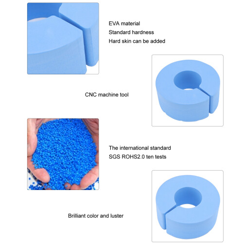 Environmentally Friendly Blue EVA Swim Cuffs - 2 Pcs for Kids 2