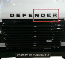 Hochglanzschwarzes Defender-Motorhauben-Schriftzug-Emblem für Puma Land Rover